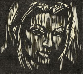 Gerald Coles - 1958 Woodcut, Signed Limited Edition, Female Head