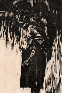 Gerald Coles - Mid 20th Century Woodcut, Two Figures