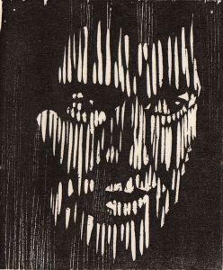 Gerald Coles - 1958 Woodcut, Signed Limited Edition, Male Head