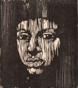 Gerald Coles - 1958 Woodcut, Signed Limited Edition, Female Head