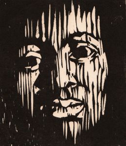 Gerald Coles - 1958 Woodcut, Signed Limited Edition, Head
