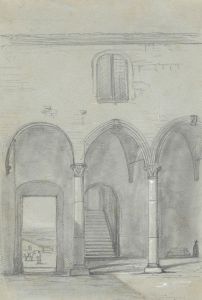 Lady Burlington (1812-1840) - 19th Century Graphite Drawing, Grottaferrata, Rome