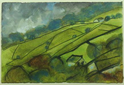 Sarah Hutton - Contemporary Mixed Media, Looking Towards Lunbfoot