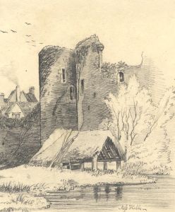 Miss Hobbs - 19th Century Graphite Drawing, A Ruin