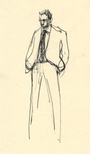 Frances Watt - 1962 Pen and Ink Drawing, Drawn for The Times