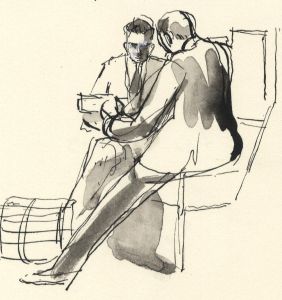 Frances Watt - 1963 Pen and Ink Drawing, Drawn for The Times