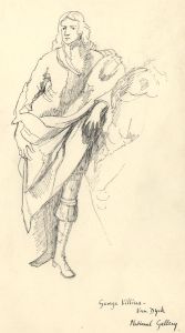 Frances Watt - Mid 20th Century Pen and Ink Drawing, After Villiers, Van Dyck