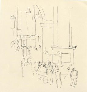 Frances Watt - Mid 20th Century Pen and Ink Drawing