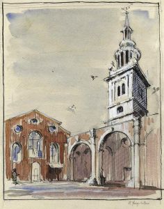 Frances Watt - Mid 20th Century Watercolour, St Mary-le-Bow