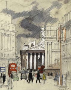 Frances Watt - Mid 20th Century Watercolour, The Royal Exchange