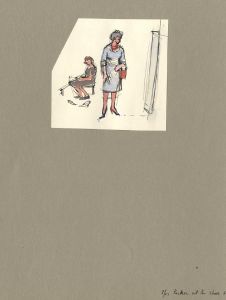Frances Watt - Mid 20th Century Watercolour, Mrs Parker at the Shoe Shop