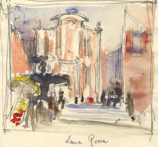 Frances Watt - Mid 20th Century Watercolour, Luna Rosa Souvenirs d'Italia
