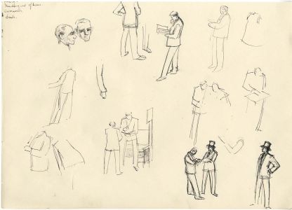 Frances Watt - Mid 20th Century Pen and Ink Drawing, Traders