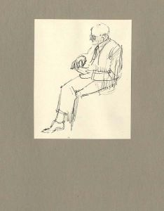 Frances Watt - Mid 20th Century Pen and Ink Drawing, Trader