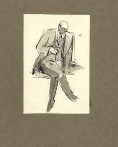 Frances Watt - Mid 20th Century Pen and Ink Drawing, Trader