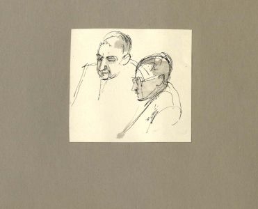 Frances Watt - Mid 20th Century Pen and Ink Drawing, Traders