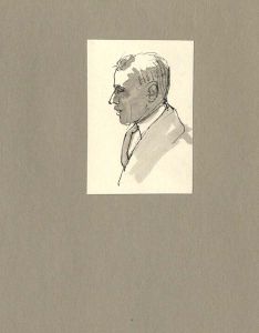 Frances Watt - Mid 20th Century Pen and Ink Drawing, Trader