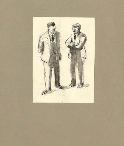 Frances Watt - Mid 20th Century Pen and Ink Drawing, Traders