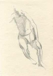 Frances Watt - Mid 20th Century Graphite Drawing, Figure Study