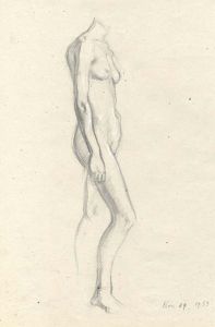 Frances Watt - Mid 20th Century Graphite Drawing, Figure Study