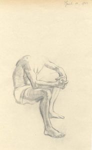Frances Watt - Mid 20th Century Graphite Drawing, Figure Study