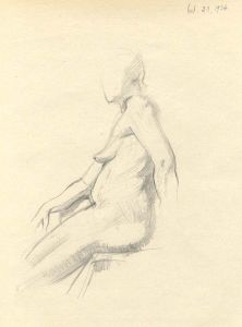 Frances Watt - Mid 20th Century Graphite Drawing, Figure Study