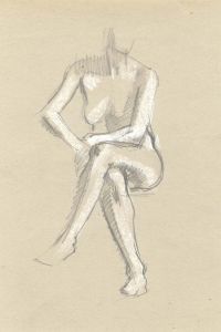Frances Watt - Mid 20th Century Graphite Drawing, Figure Study
