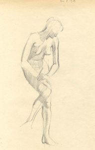Frances Watt - Mid 20th Century Graphite Drawing, Figure Study
