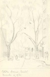 Frances Watt - 1980 Graphite Drawing, Colston Avenue, Bristol