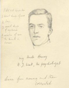 Frances Watt - Mid 20th Century Graphite Drawing, My Uncle, Harry Watt