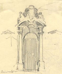 Frances Watt - Mid 20th Century Graphite Drawing, Quirinale