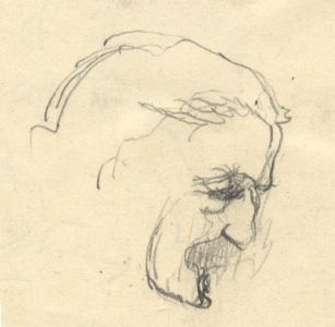 Frances Watt - Mid 20th Century Graphite Drawing, Drawn in Rome