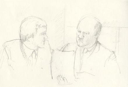 Frances Watt - Mid 20th Century Graphite Drawing, Traders