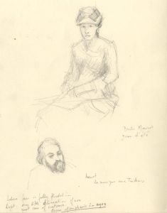 Frances Watt - Mid 20th Century Graphite Drawing, After Morisot and Manet