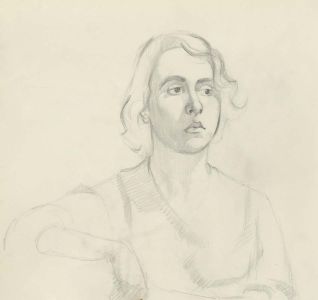 Frances Watt - 1955 Graphite Drawing, Drawn at St. Michael and All Angels