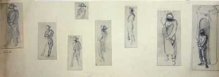Frances Watt - Mid 20th Century Graphite Drawing, 8 Drawings at Quirinal, Italy