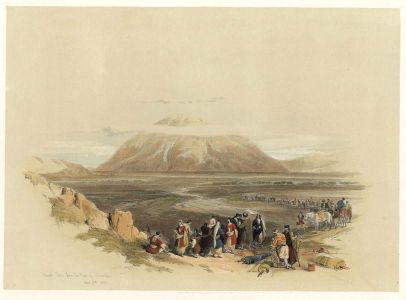Louis Haghe after David Roberts - 1844 Lithograph, Mount Tabor