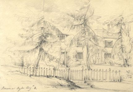 19th Century Graphite Drawing - House in Ryde, Isle of Wight