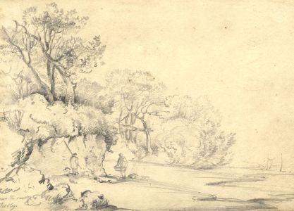 19th Century Graphite Drawing - Near the Castle, Netley, Hampshire