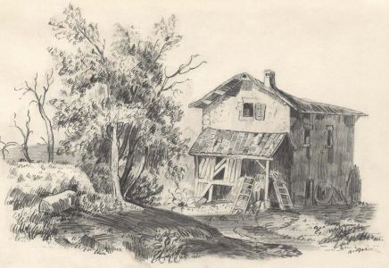 19th Century Graphite Drawing