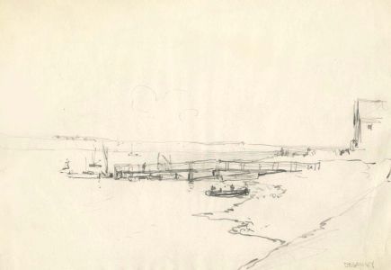 Frank Lewis Emanuel - Early 20th Century Graphite Drawing, Deganwy