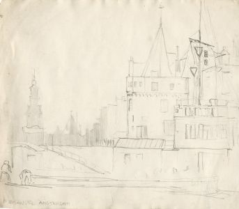 Frank Lewis Emanuel - Early 20th Century Graphite Drawing, Amsterdam