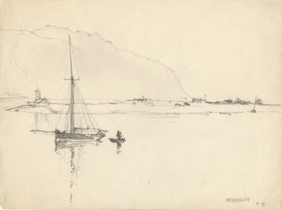 Frank Lewis Emanuel - Early 20th Century Graphite Drawing, Deganwy