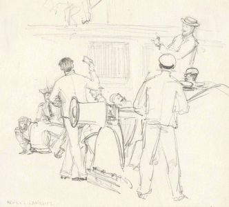 Frank Lewis Emanuel - Early 20th Century Graphite Drawing