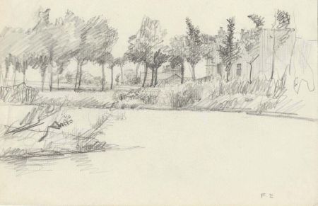 Frank Lewis Emanuel - Early 20th Century Graphite Drawing