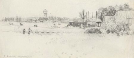 Frank Lewis Emanuel - Early 20th Century Graphite Drawing, Amsterdam