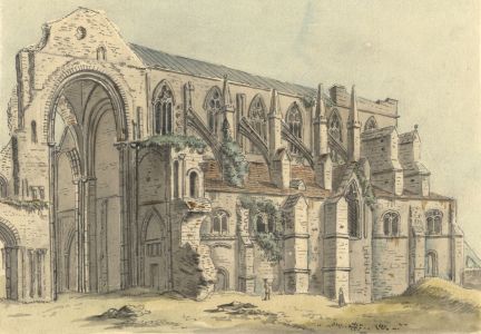 Samuel Hieronymus Grimm - Superb 18th Century Watercolour, Malmesbury Abbey