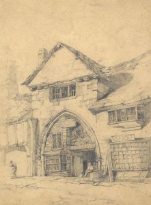 19th Century Graphite Drawing - Micklegate, York