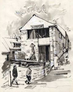Paul Sharp - Monochrome 1964 Watercolour, Brixham Museum
