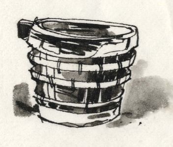Paul Sharp - 1964 Pen and Ink Drawing, Robert Burns' Cottage, Alloway